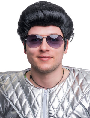 Perücke Tolle kurz glatt schwarz