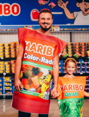 Kostüm HARIBO Color-Rado Erwachsene bunt one size