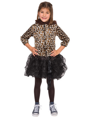 Jacke Leopard Kinder braun 164