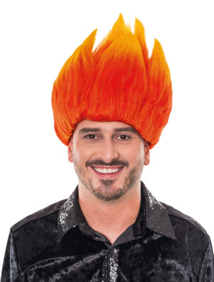 Perücke Flamme rot/gelb