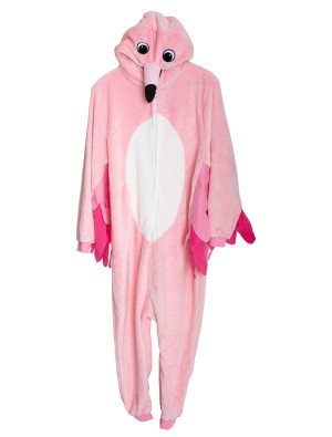 Overall Plüsch Flamingo Kinder rosa 140/164