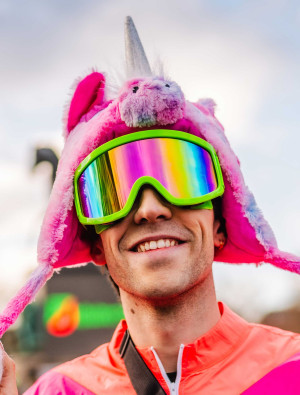 Skibrille neongrün