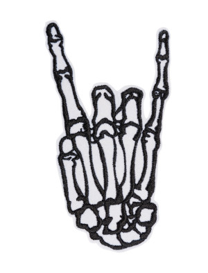 Bügelpatch Skeletthand 13cm
