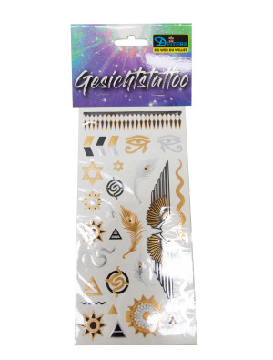 Tattoo Pharaonin Metallic gold/silber