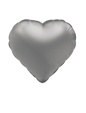 Folienballon Herz S matt silber
