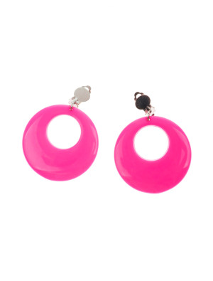 Ohrclips groß/rund pink