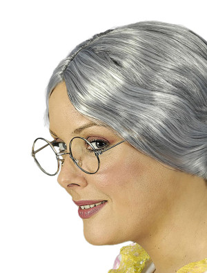 Brille rund ohne Gläser silber