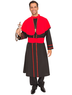 Gewand Bischof 2-tlg. Herren schwarz/rot L