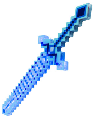 Schwert Pixel LED mit Soundeffekt 50cm blau