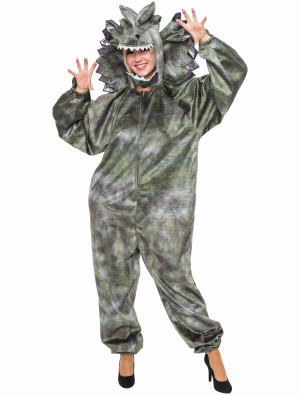 Overall Dilophosaurus Plüsch für Damen in grün | Karneval | Tierkostüme | Deiters