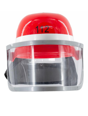 Feuerwehrhelm mit Visier Kinder rot one size