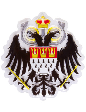 Wanddeko Köln Adler 25x25cm | Partydeko für Karneval, Halloween & mehr | Deiters