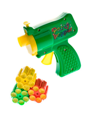 Konfetti Pistole mit Munition | Partydeko für Karneval, Halloween & mehr | Deiters