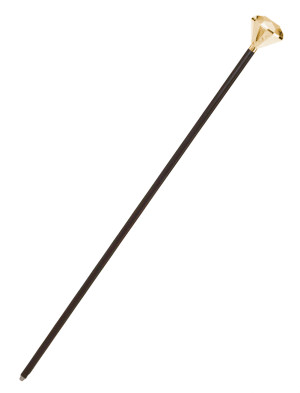 Gehstock mit Diamantknauf 85cm gold