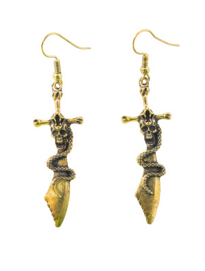 Ohrringe Pirat mit Schwert gold