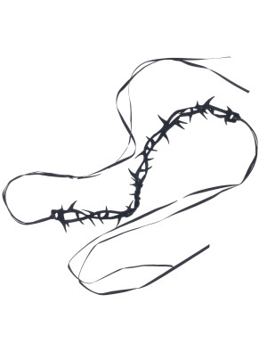 Choker Stacheldraht schwarz