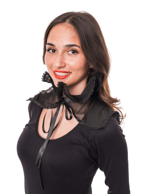 Stehkragen in schwarz für Herren | Wednesday Addams Kostümzubehör für Karneval & Halloween | Deiters