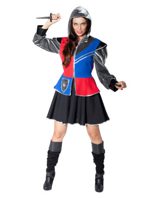Kleid Ritter in blau/rot für Damen | Kostüm für Halloween & Karneval | Deiters