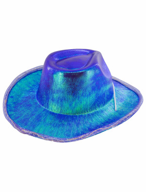 LED Cowboyhut blau