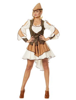Kleid Gefährtin Damen beige/braun 42