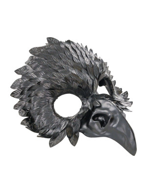Halbmaske Rabe lange Nase schwarz