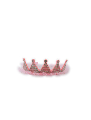 Diadem mit Strass Kinder rosa