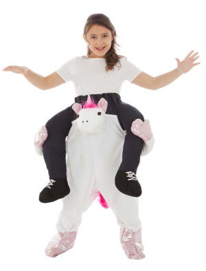 Kostüm Huckepack Einhorn für Mädchen in weiß | Karneval | Tierkostüme | Deiters