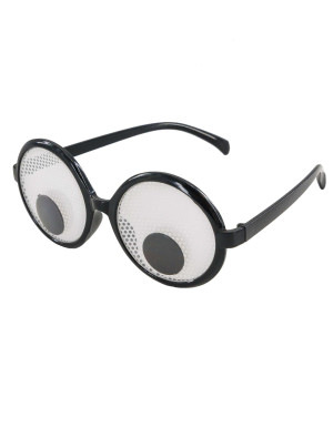 Brille mit rollenden Augen schwarz/weiß