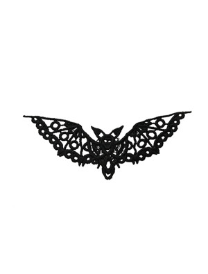 Körpertattoo Fledermaus schwarz