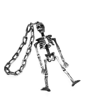 Deko Skelett zum Aufhängen 65cm silber | Partydeko für Karneval, Halloween & mehr | Deiters