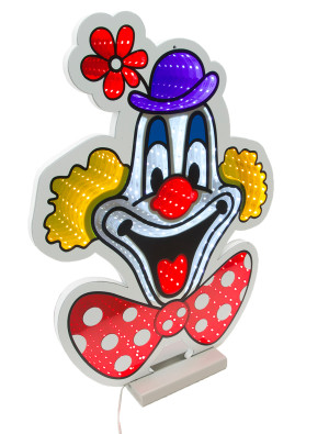LED Infinity Spiegel Deiters Clown 90cm bunt