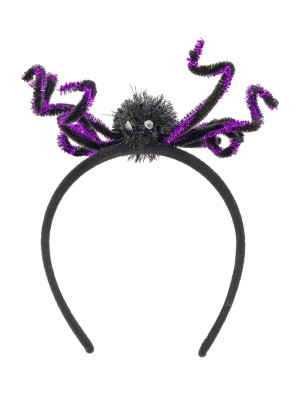 Haarreif Spinne schwarz/lila