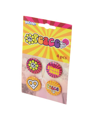 Button Hippie 4 Stk.