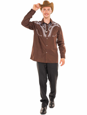 Hemd Cowboy Herren braun XL