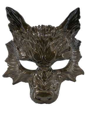 Maske Wolf gold