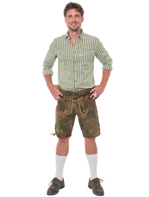 Lederhose Ludwig kurz, Herren, Braun | Trachtenmode für Oktoberfest | Deiters