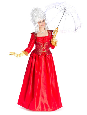 Kleid Marquise in rot für Damen | Kostüm für Halloween & Karneval | Deiters