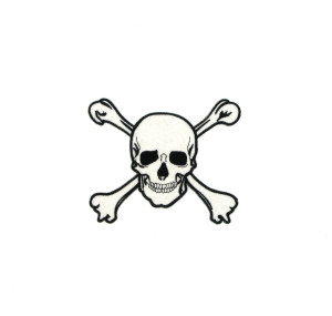 Bügelpatch Totenkopf 12cm