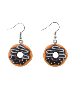Ohrringe Donuts braun