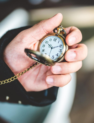Taschenuhr mit Kette gold
