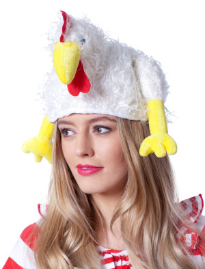 Mütze Huhn Plüsch