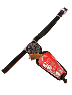 Coltgürtel Ringo 1 Tasche schwarz/rot | Kostümzubehör & Accessoires für Karneval & Halloween | Deiters