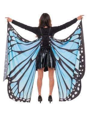 Flügel Schmetterling aus Stoff 85 x 130cm blau
