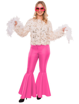 Schlaghose Damen pink S/M