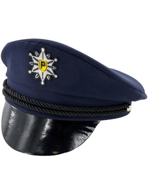 Polizeimütze Kinder Kinder schwarz/blau one size