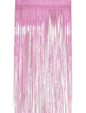 Lamettavorhang holographisch Glitzer 0,91 m x 2,44 m rosa | Partydeko für Karneval, Halloween & mehr | Deiters