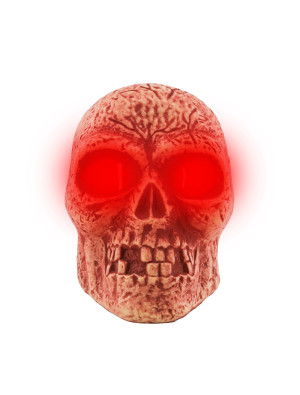 Totenkopf leuchtend rot/beige