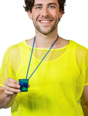 Halskette mit Shotglas blau