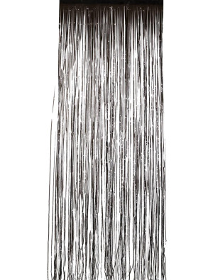 Lamettavorhang 0,91 m x 2,44 m schwarz | Partydeko für Karneval, Halloween & mehr | Deiters