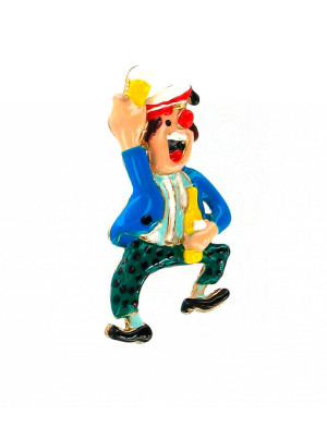 Pin Clown Bassi mit Kölschglas | Kostümzubehör & Accessoires für Karneval & Halloween | Deiters